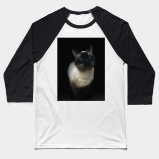 Blue-eyed Siamese cat Baseball T-Shirt